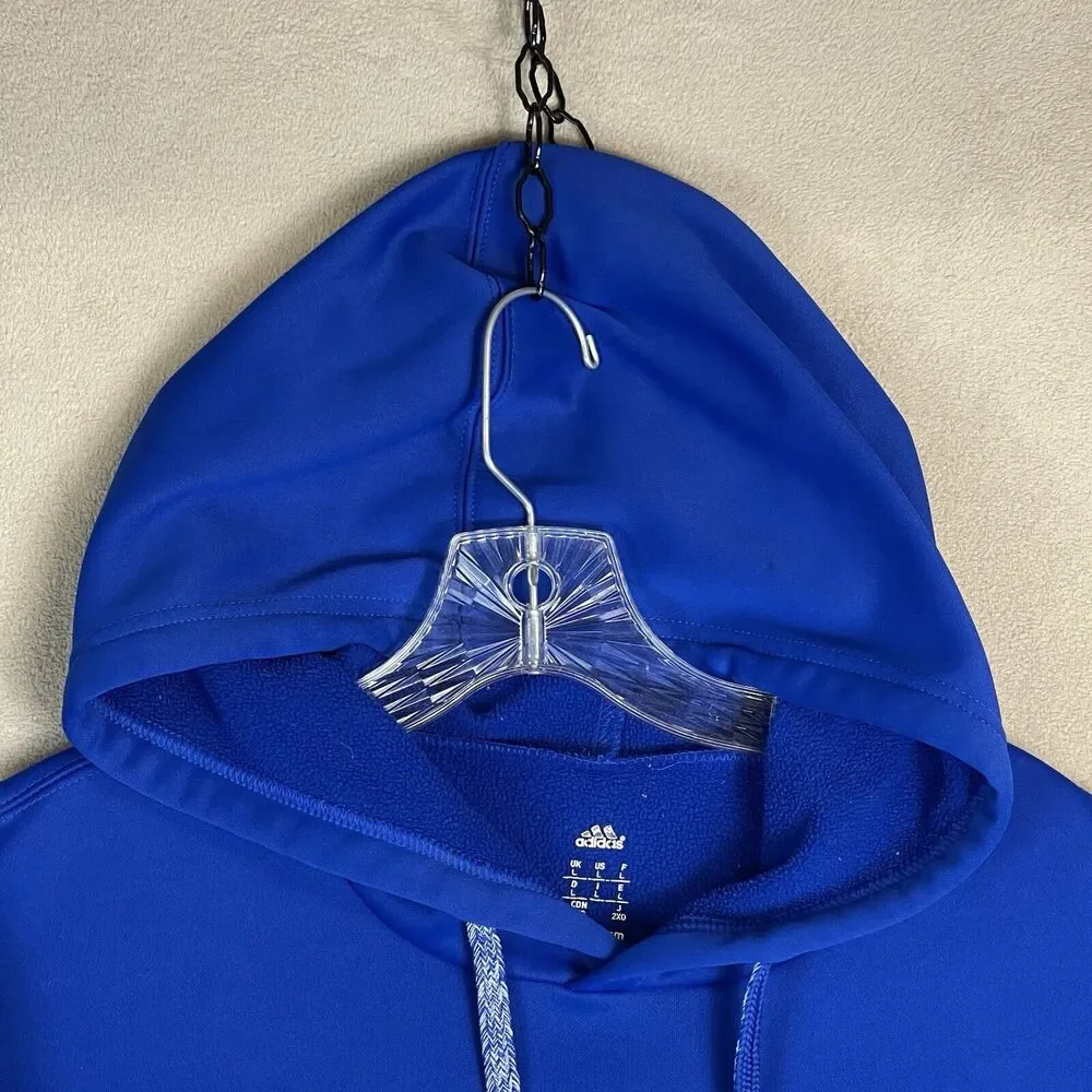 Adidas Hoodie‎ Mens Large Blue Bulldogs Sweatshirt Pullover Sweater Adult